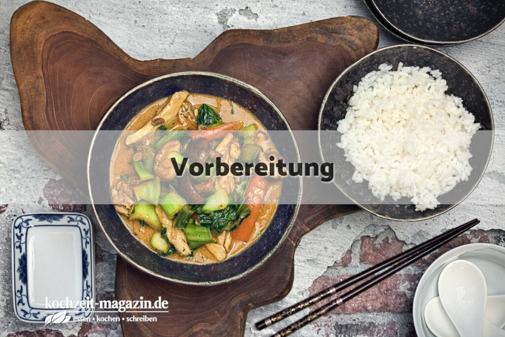 Hähnchen Kokos Curry Vorbereitung