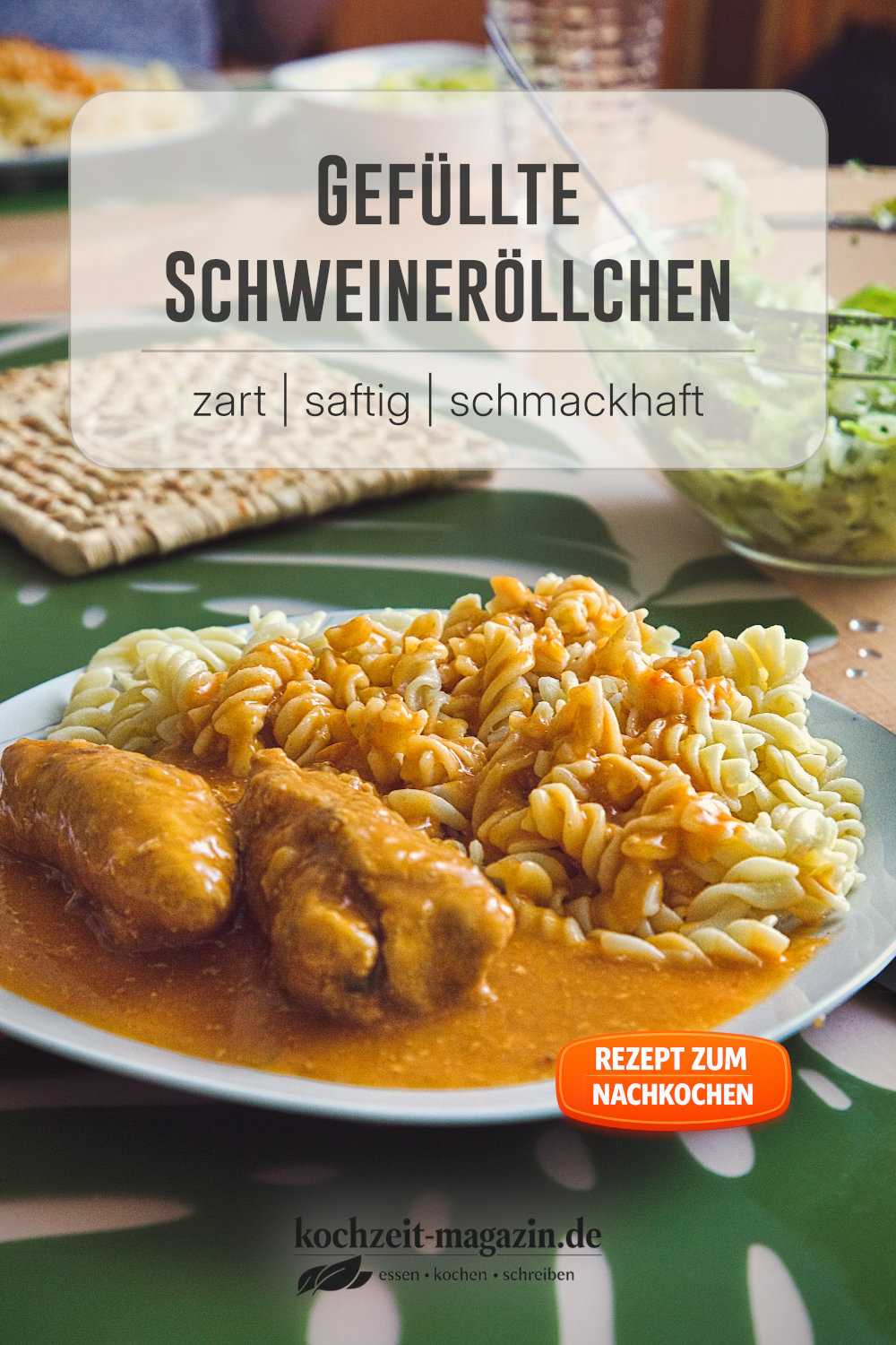 Geschmorte Schweinerouladen gefüllt, zart, fein abgeschmeckt, passen zu vielen Anlässen