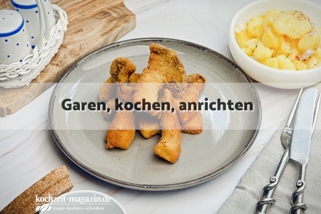 gebackene Kräuterseitlinge garen