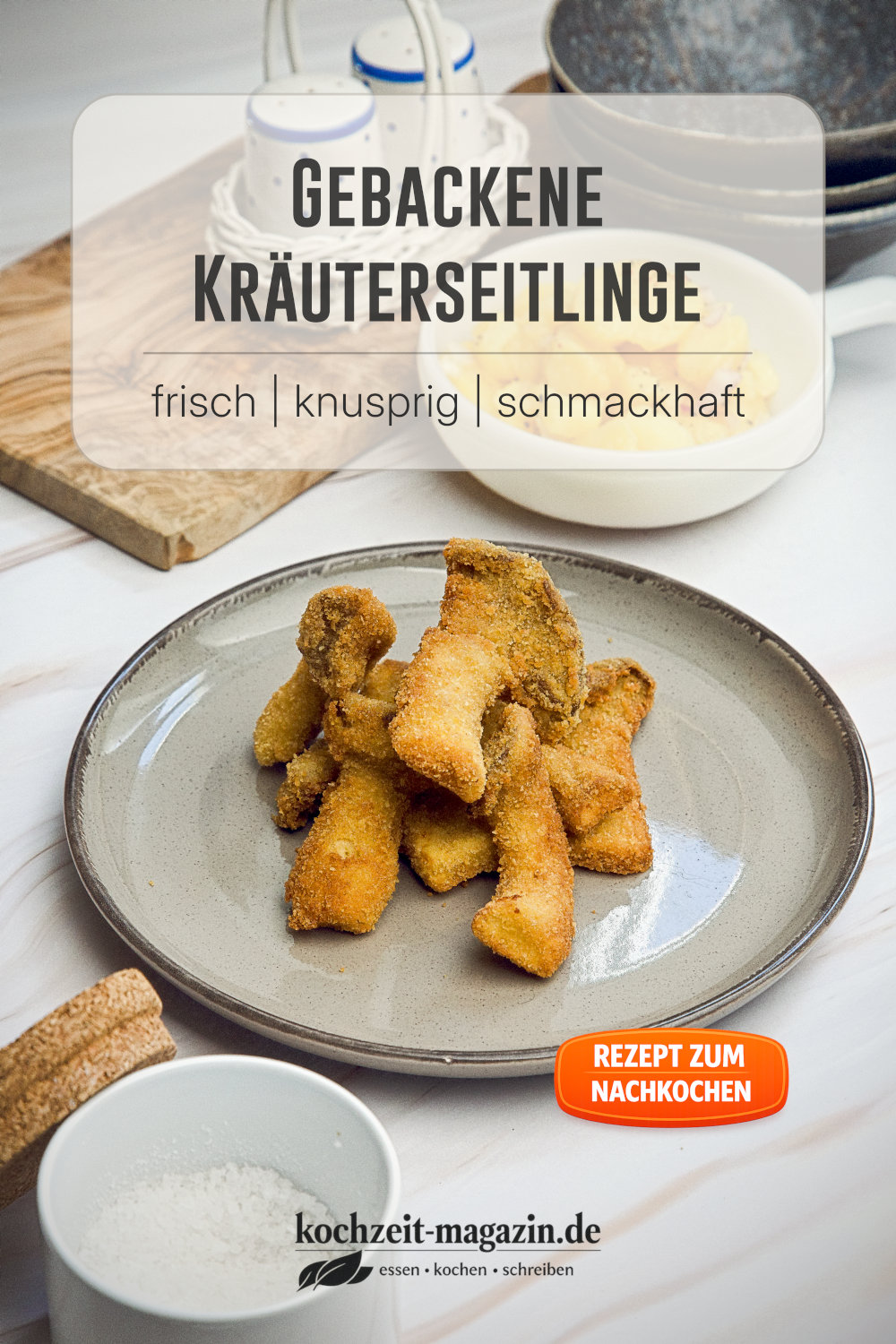 gebackene Kräuterseitlinge
