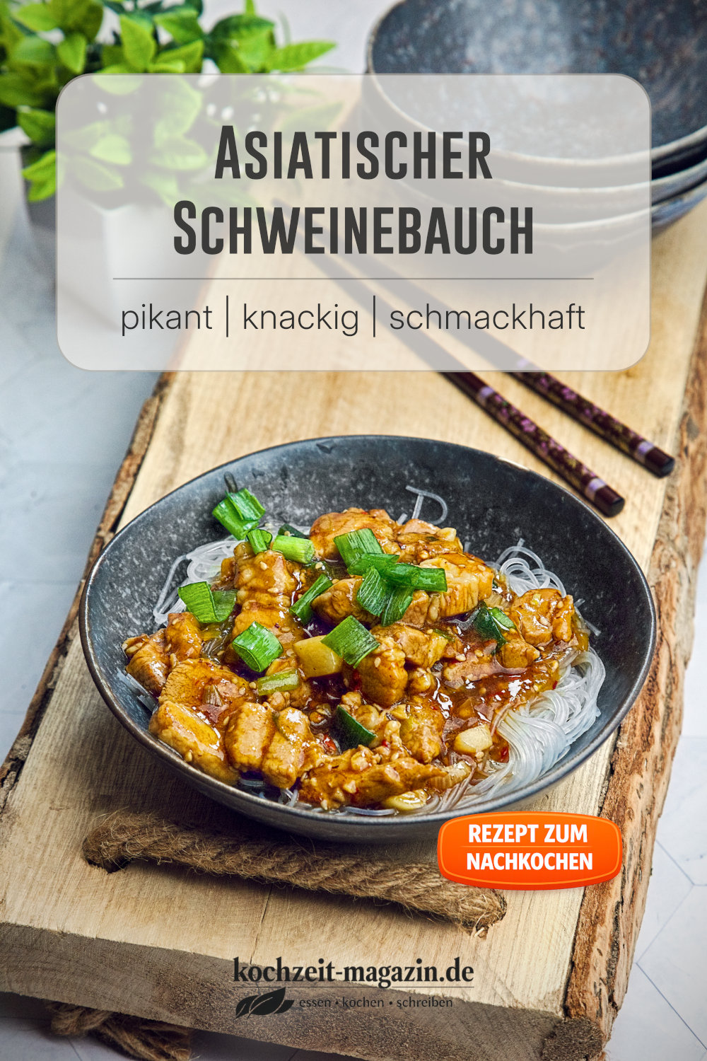 Asiatischer Schweinebauch in Chilisoße