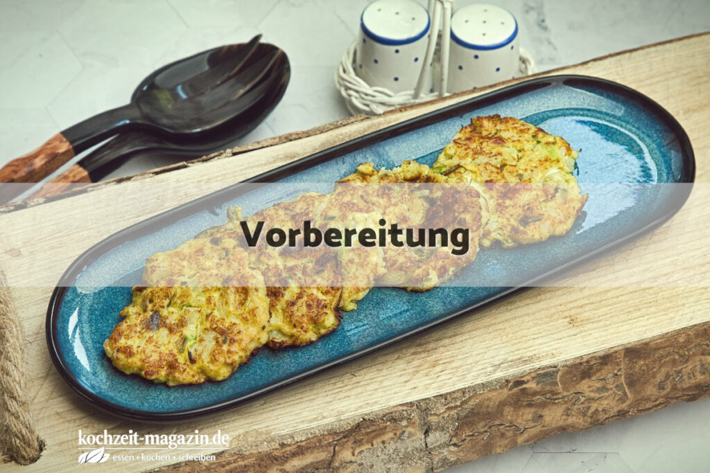 Blumenkohl Käse Laibchen Vorbereitung