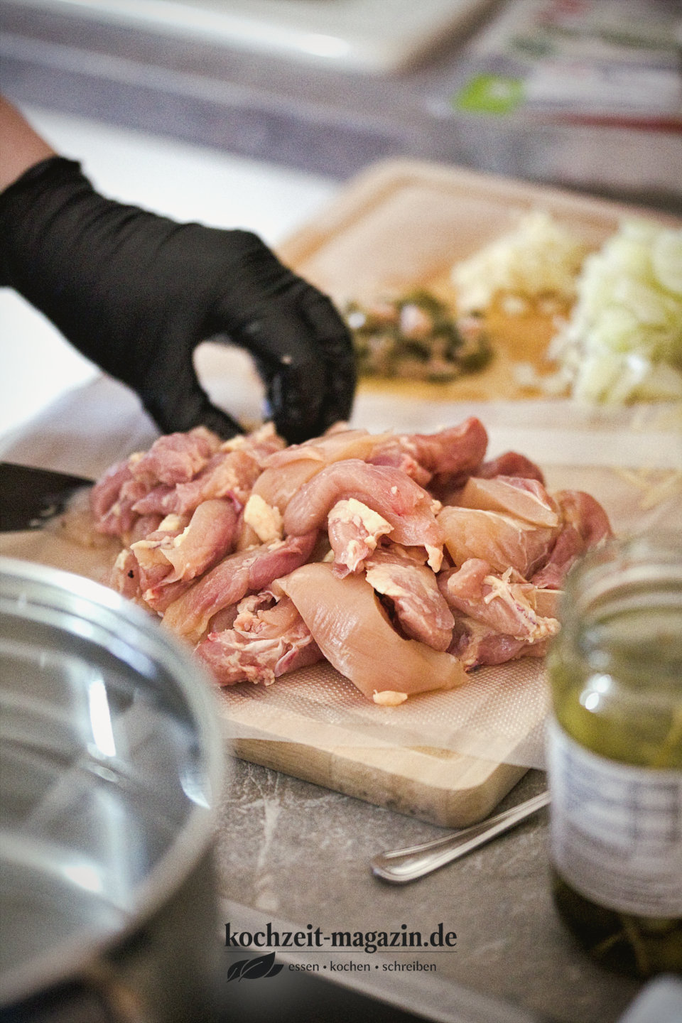 Kochen mit Hühnerfleisch