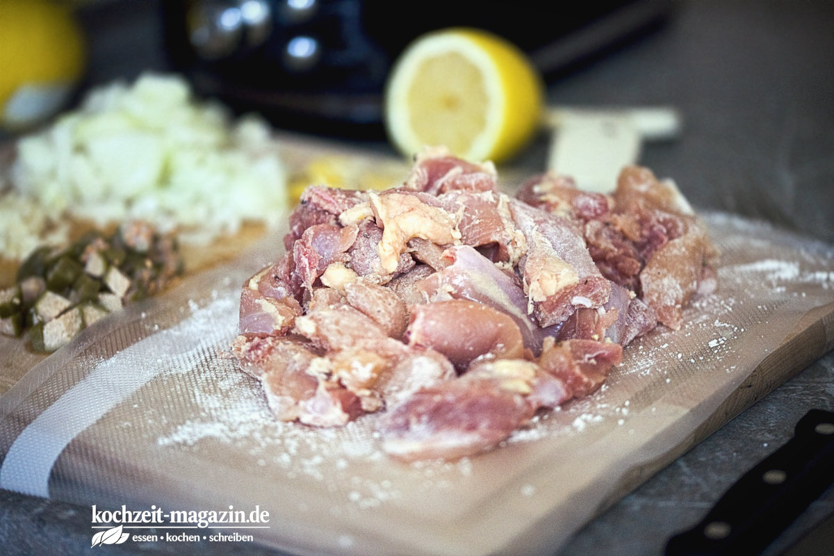 Kochen mit Hühnerfleisch