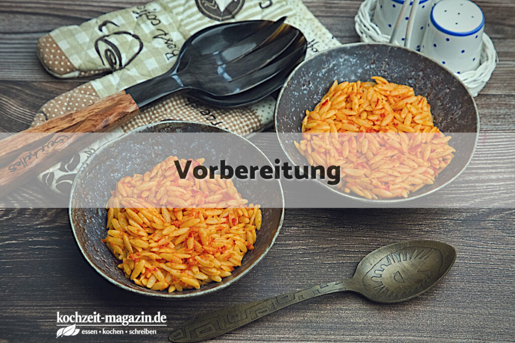 Paprika Kritharaki Vorbereitung