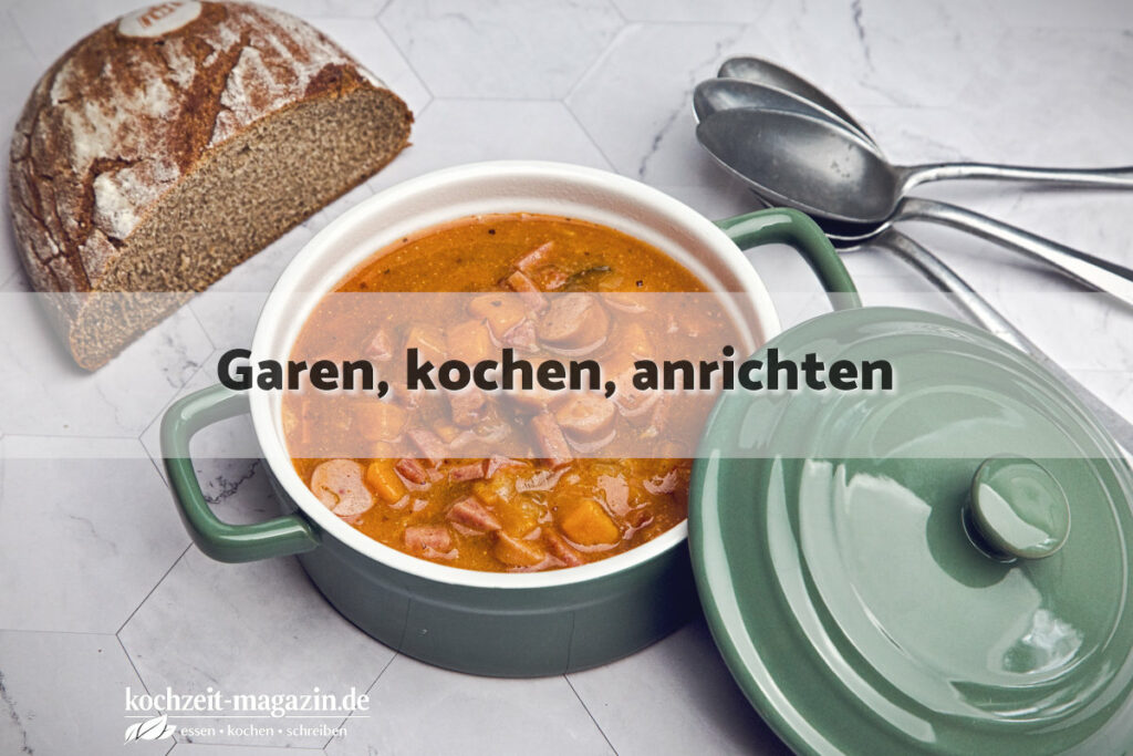 Süßkartoffel Gulasch garen