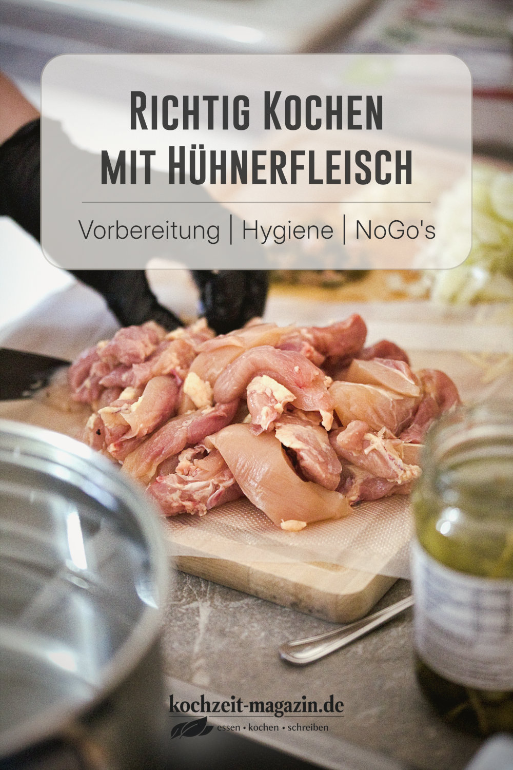 richig Kochen mit Hühnerfleisch