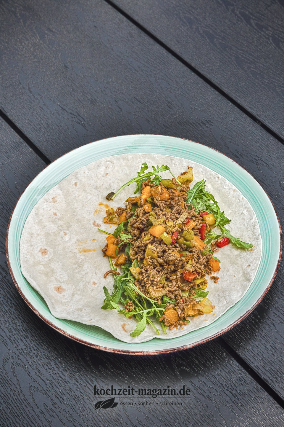 Hackfleisch Gemüse Wraps