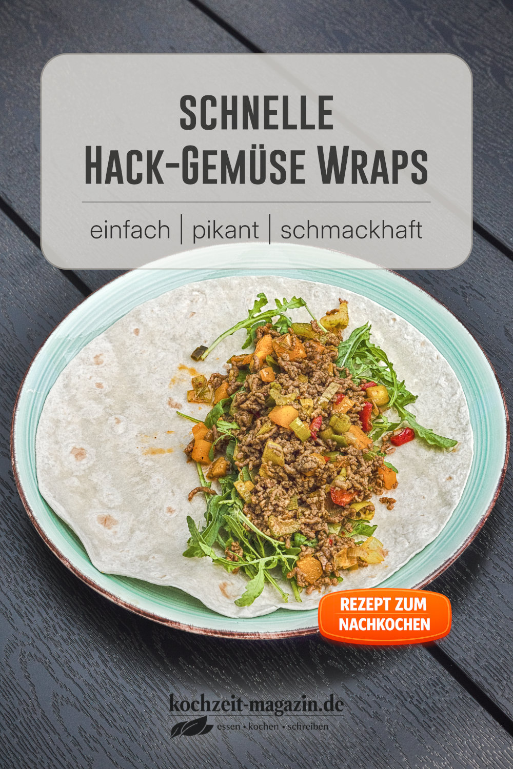 Hackfleisch Gemüse Wraps