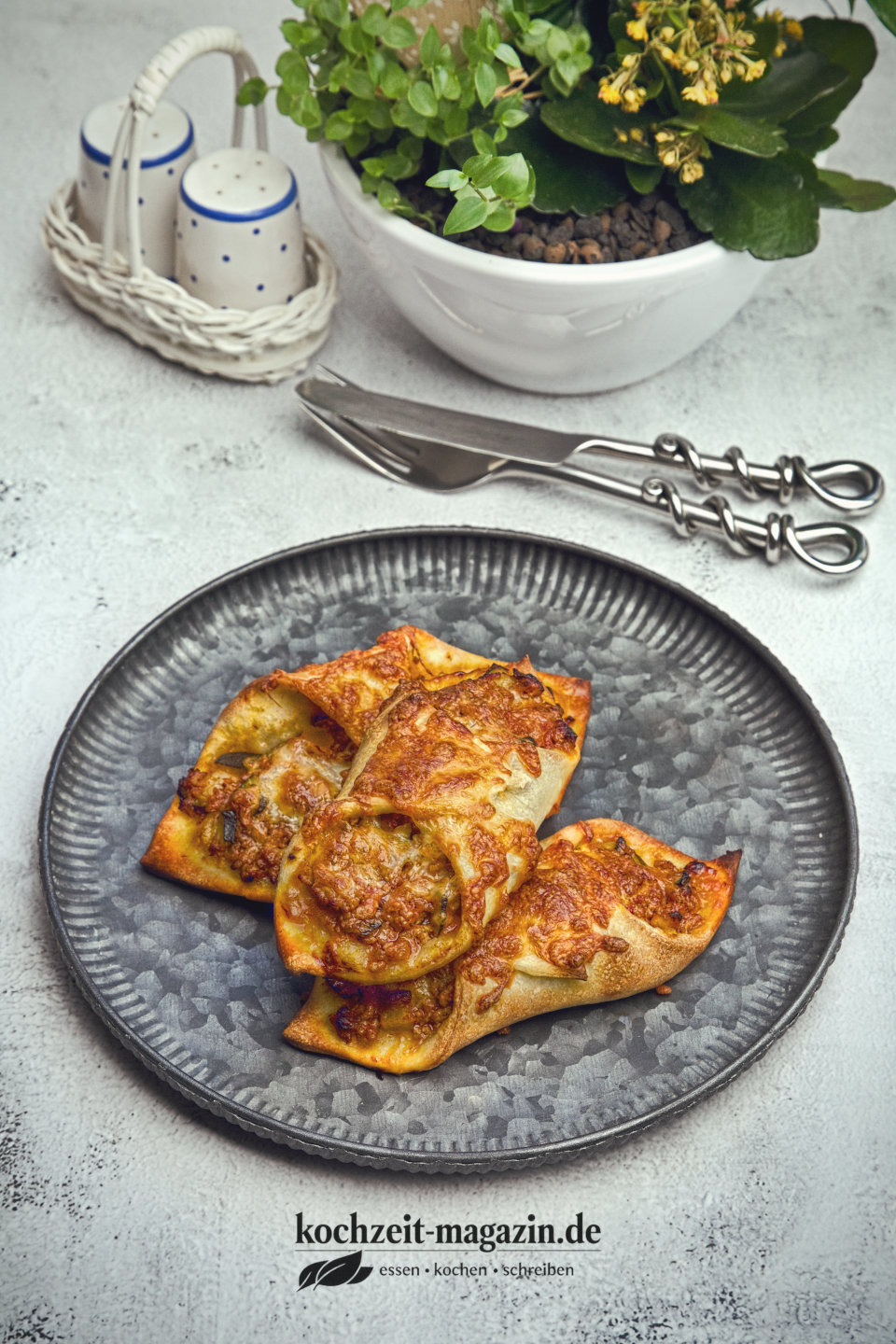 Hackfleisch Pizzaschiffchen