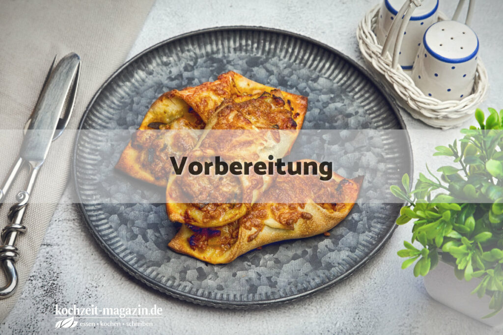 Hackfleisch Pizzaschiffchen Vorbereitung