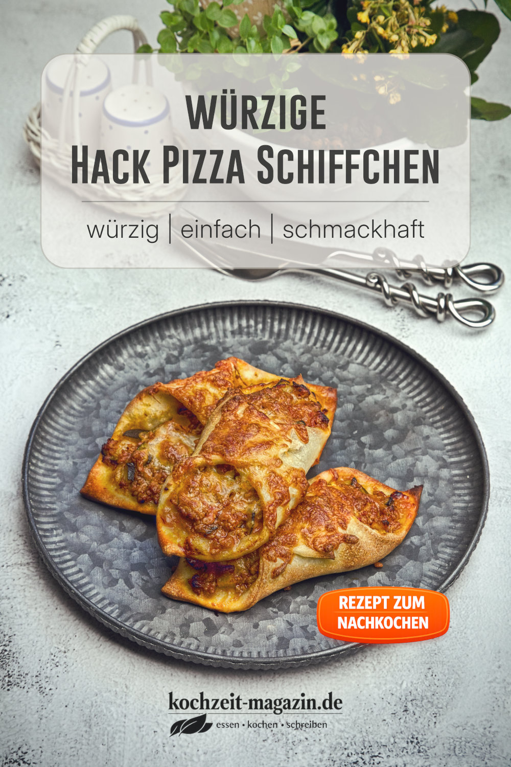 Hackfleisch Pizzaschiffchen