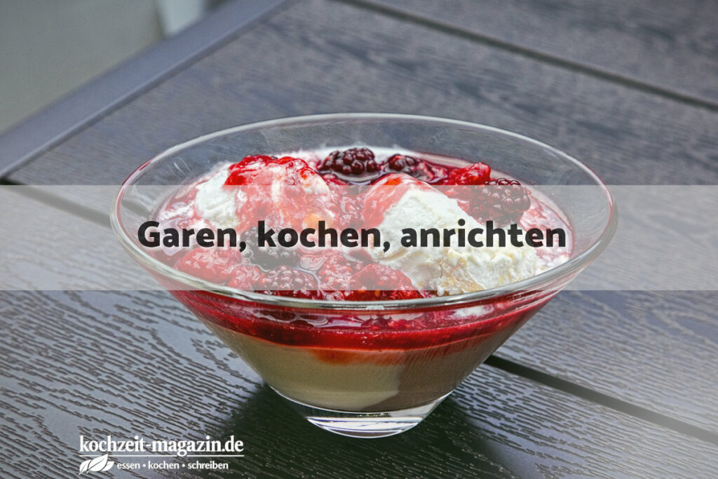 Pudding Eis Früchte garen