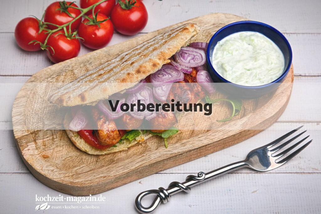 Soutzoukaki Pita Vorbereitung