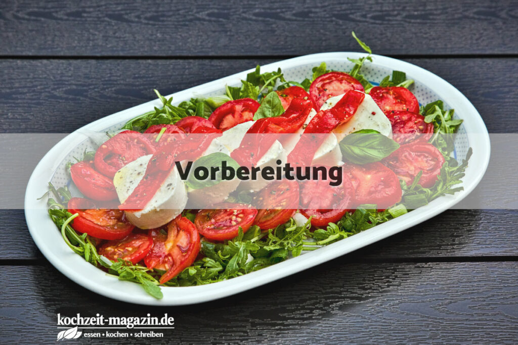 Ziegenkäse Salat Vorbereitung