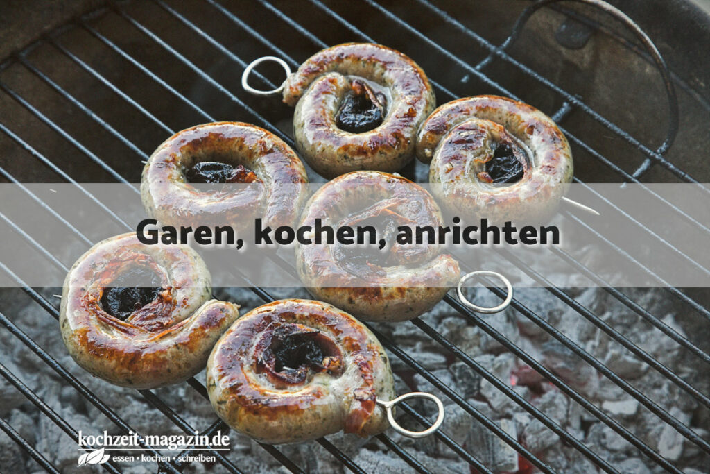 Bratwurstschnecken garen