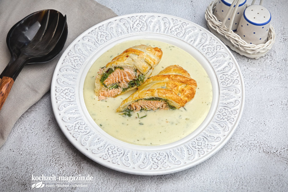 Lachs im Blätterteig Rezept