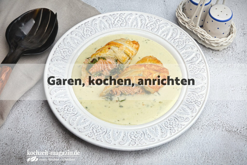 Lachs im Blätterteig garen