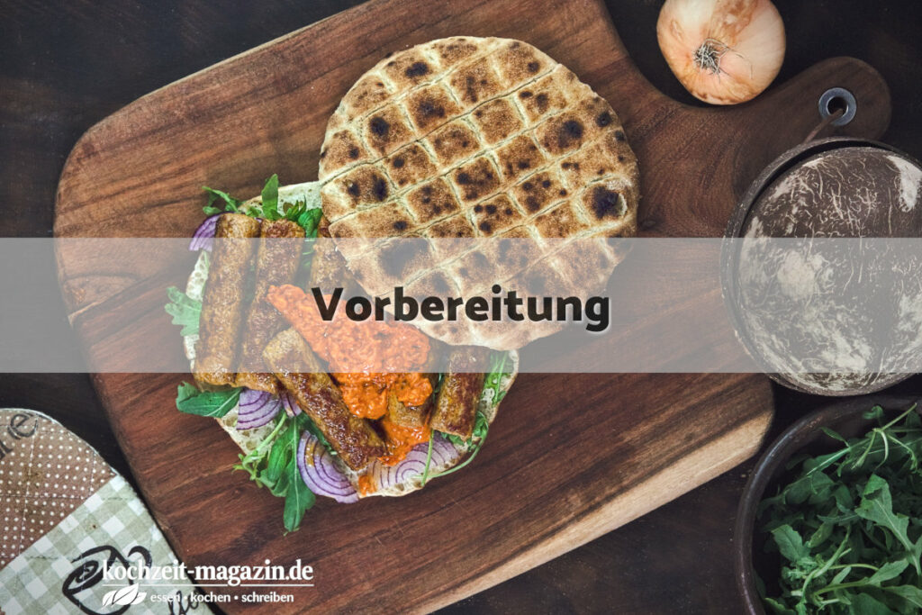 Balkan Burger Vorbereitung
