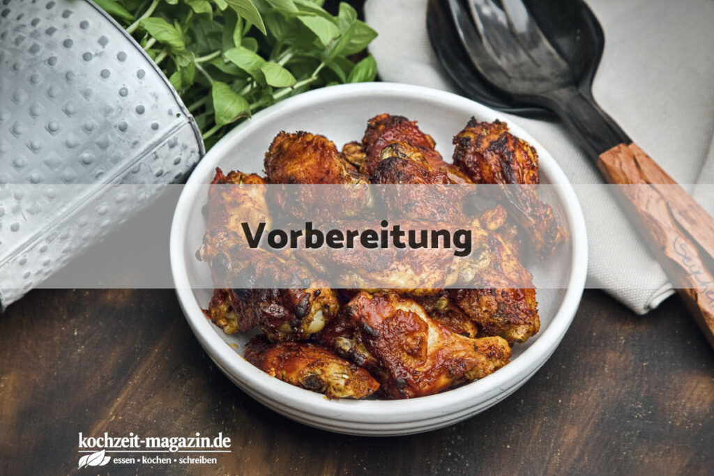 Honey Chili Wings Vorbereitung
