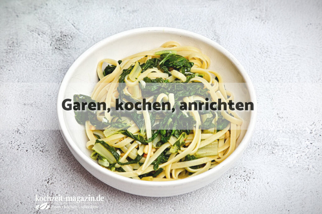 Mangold Pasta garen