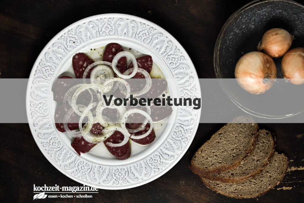 Saure Blutwurst Vorbereitung