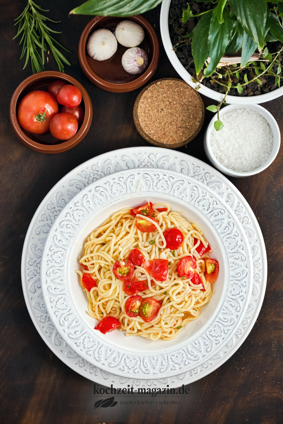 Spaghetti con pomodorini aglio e olio Abbildung 1 Spaghetti con pomodorini aglio e olio