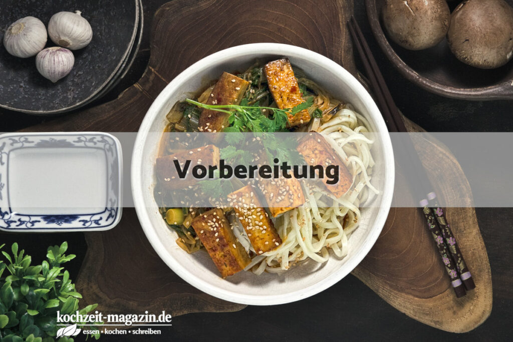 Veggie Wok Udon Vorbereitung