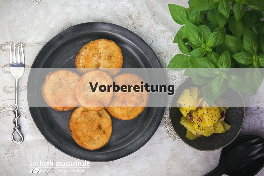 gebackene Aubergine Vorbereitung