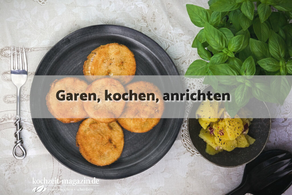 gebackene Aubergine garen