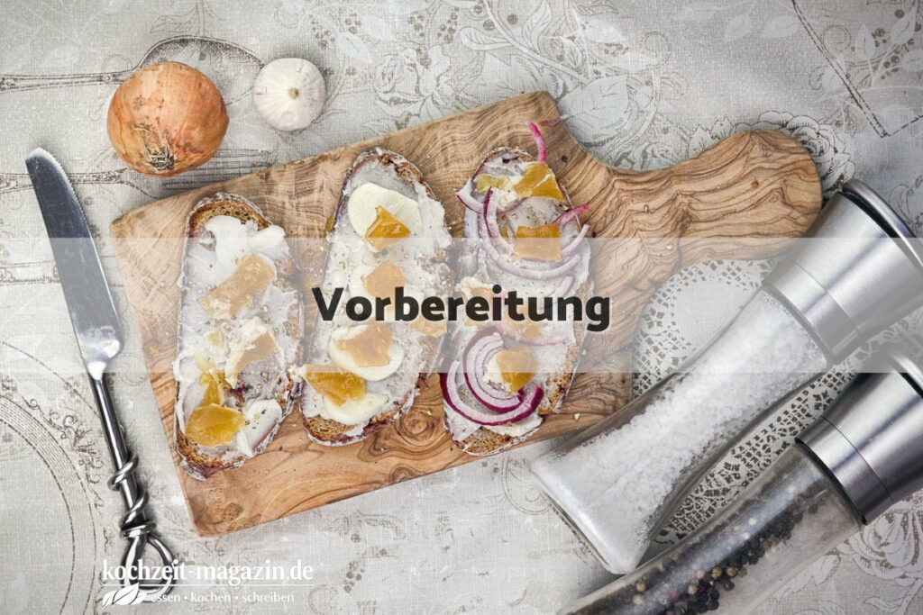 Bradlfetten Brot Vorbereitung