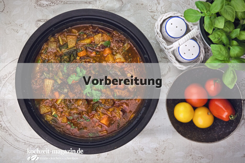 Fenjari Tajine Vorbereitung