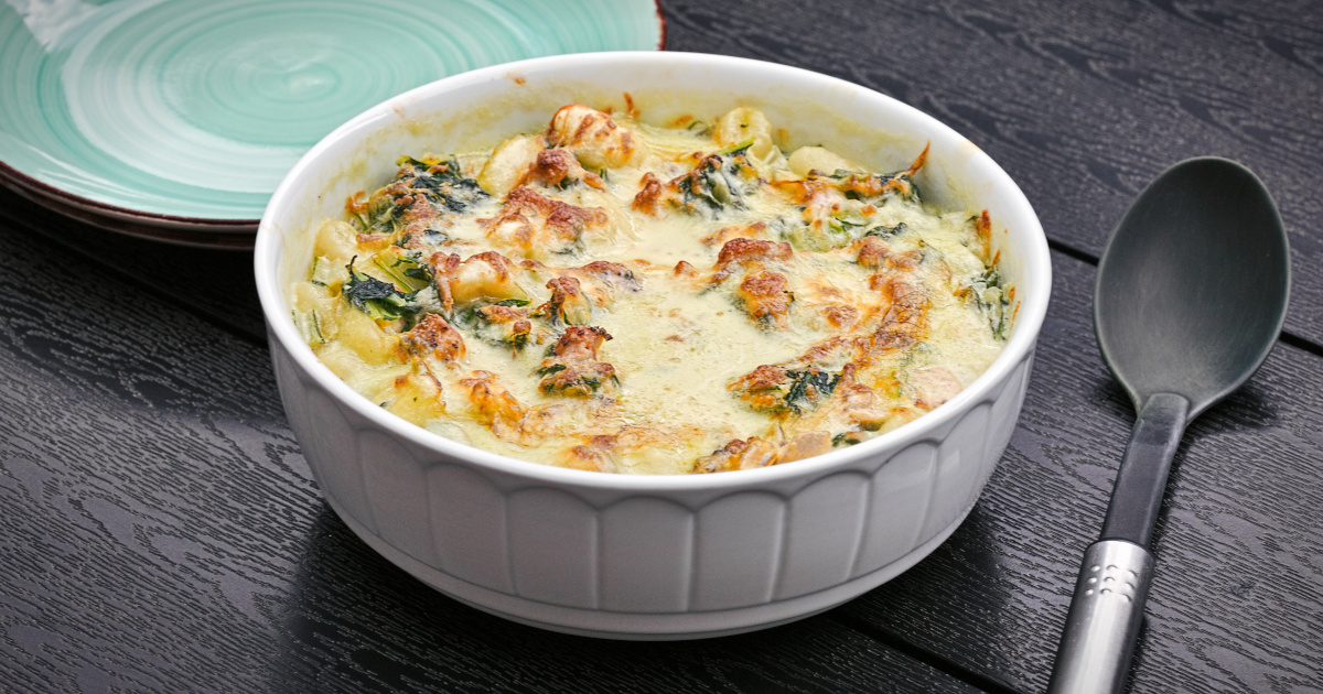 Gnocchi Mangold Lachs Auflauf Rezept