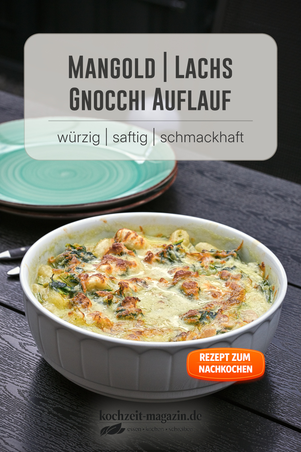Gnocchi Mangold Lachs Auflauf