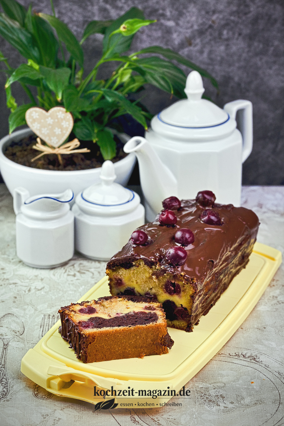 Kirschkuchen Käsecreme Abbildung 1 Kirschkuchen mit Käsecreme