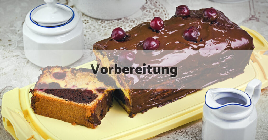 Kirschkuchen Käsecreme Vorbereitung