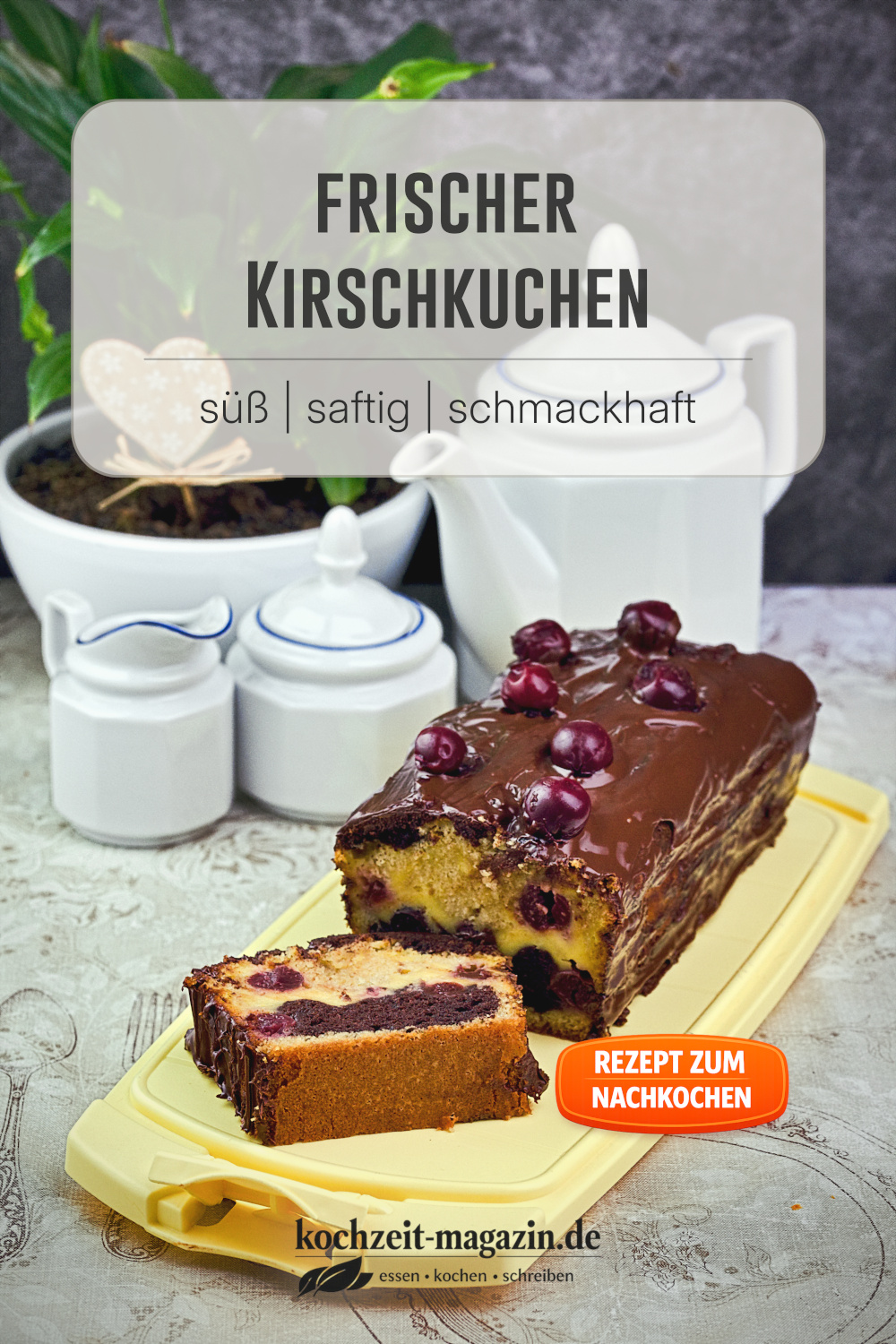Kirschkuchen Käsecreme