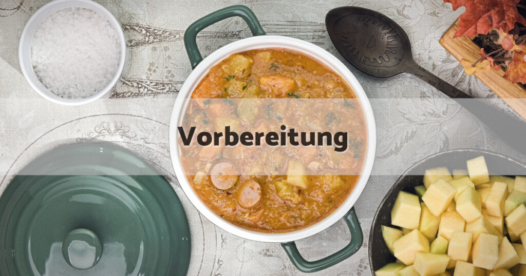 Kürbis Eintopf Vorbereitung