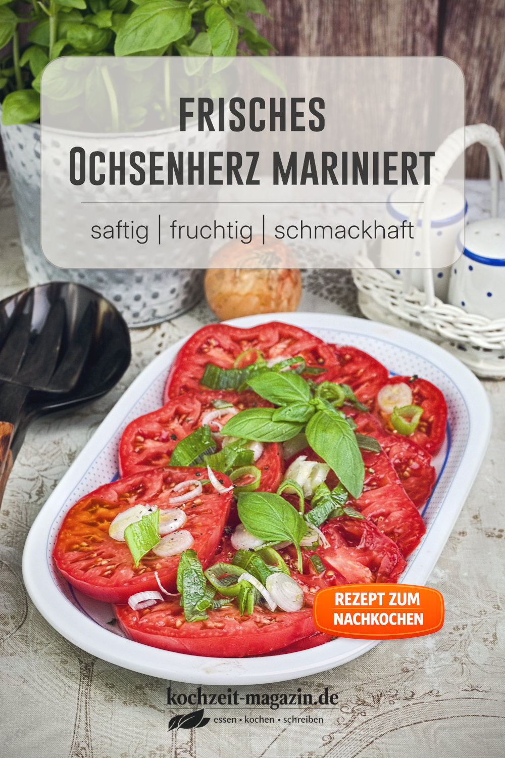 Mariniertes Ochsenherz