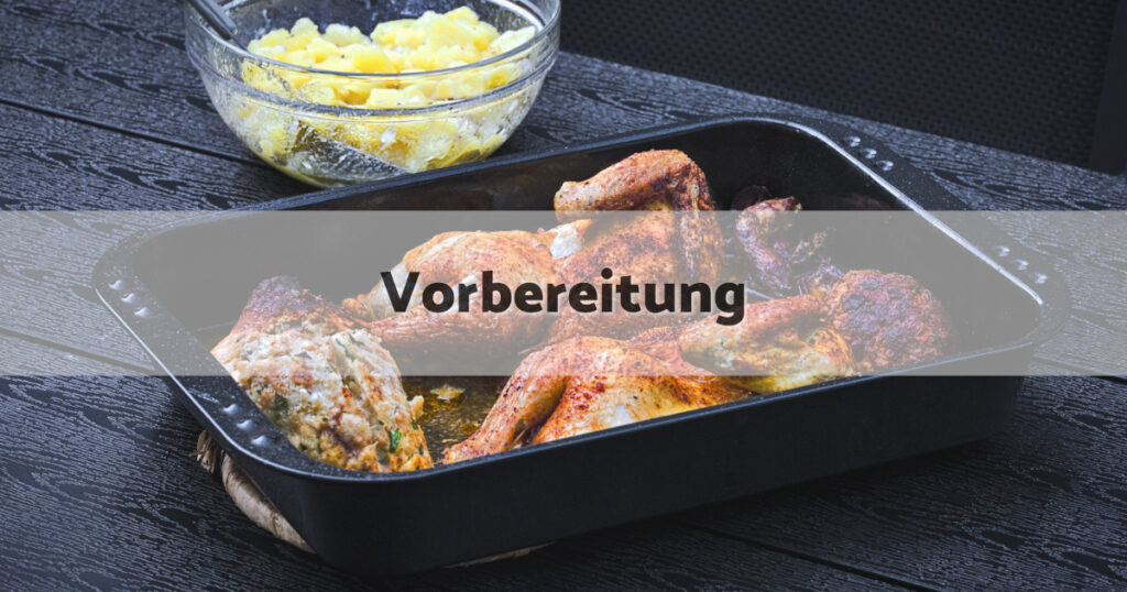 gefülltes Brathuhn Vorbereitung