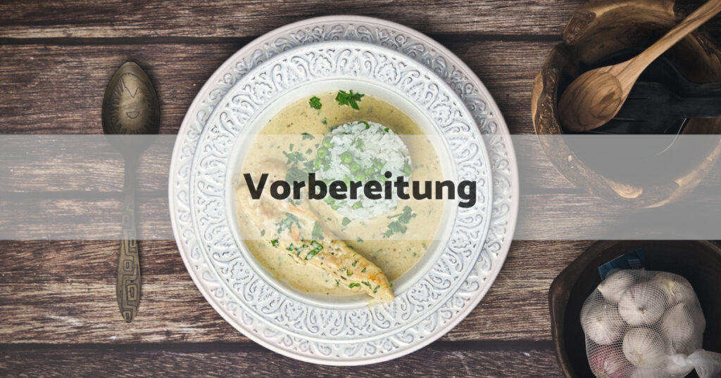 Knoblauch Hühnchen Vorbereitung