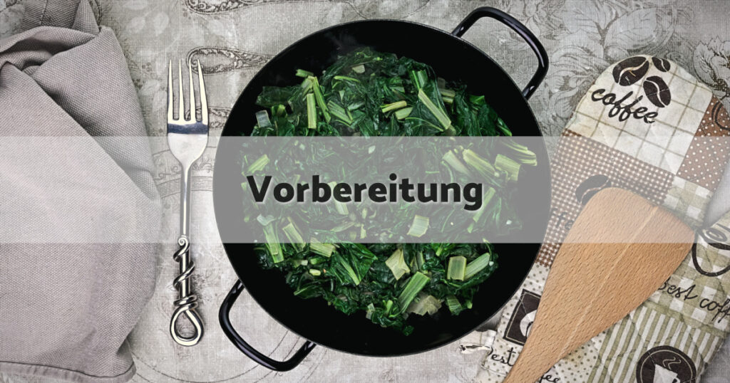 Mangold Pfanne Vorbereitung