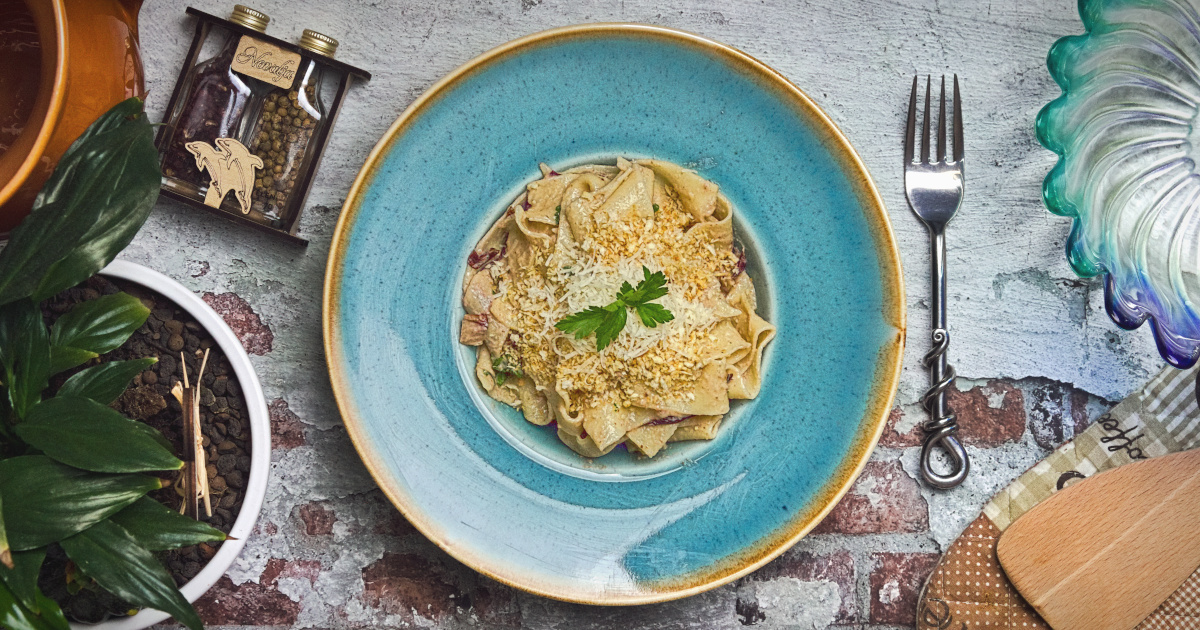 Pappardelle Radiccio Walnuss Pesto Rezept
